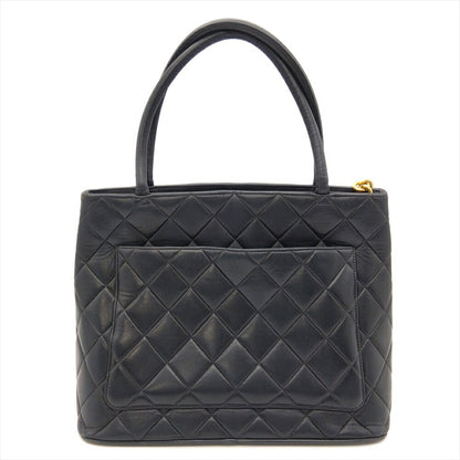 Chanel Medaillon, Black, Leather, handbag