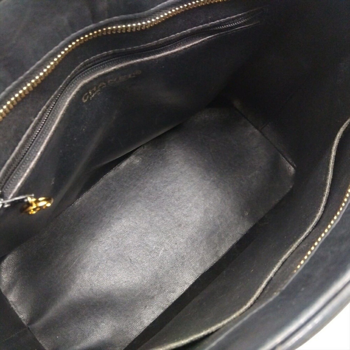 Chanel Medaillon, Black, Leather, handbag