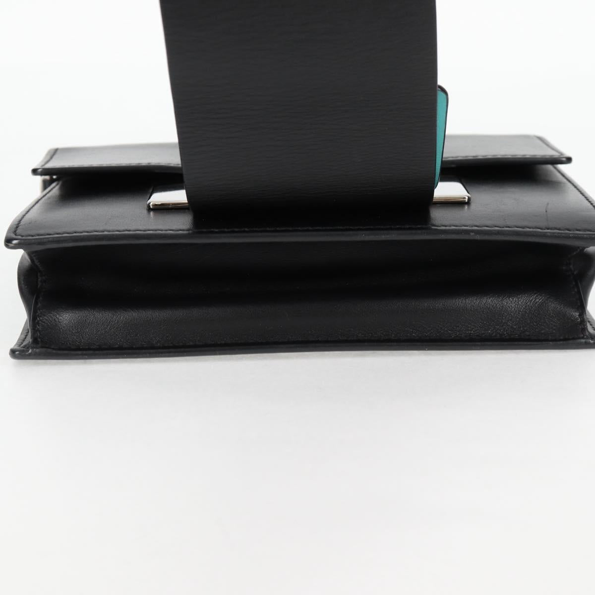 Prada Ribbon, Black, Leather, shoulder