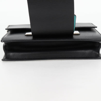 Prada Ribbon, Black, Leather, shoulder