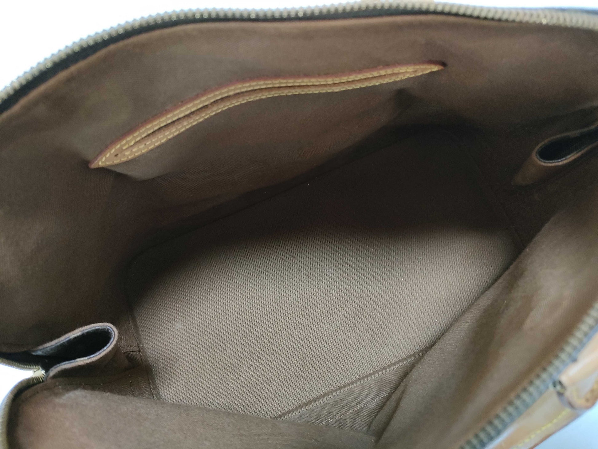 Louis Vuitton Alma, Brown, Canvas, handbag