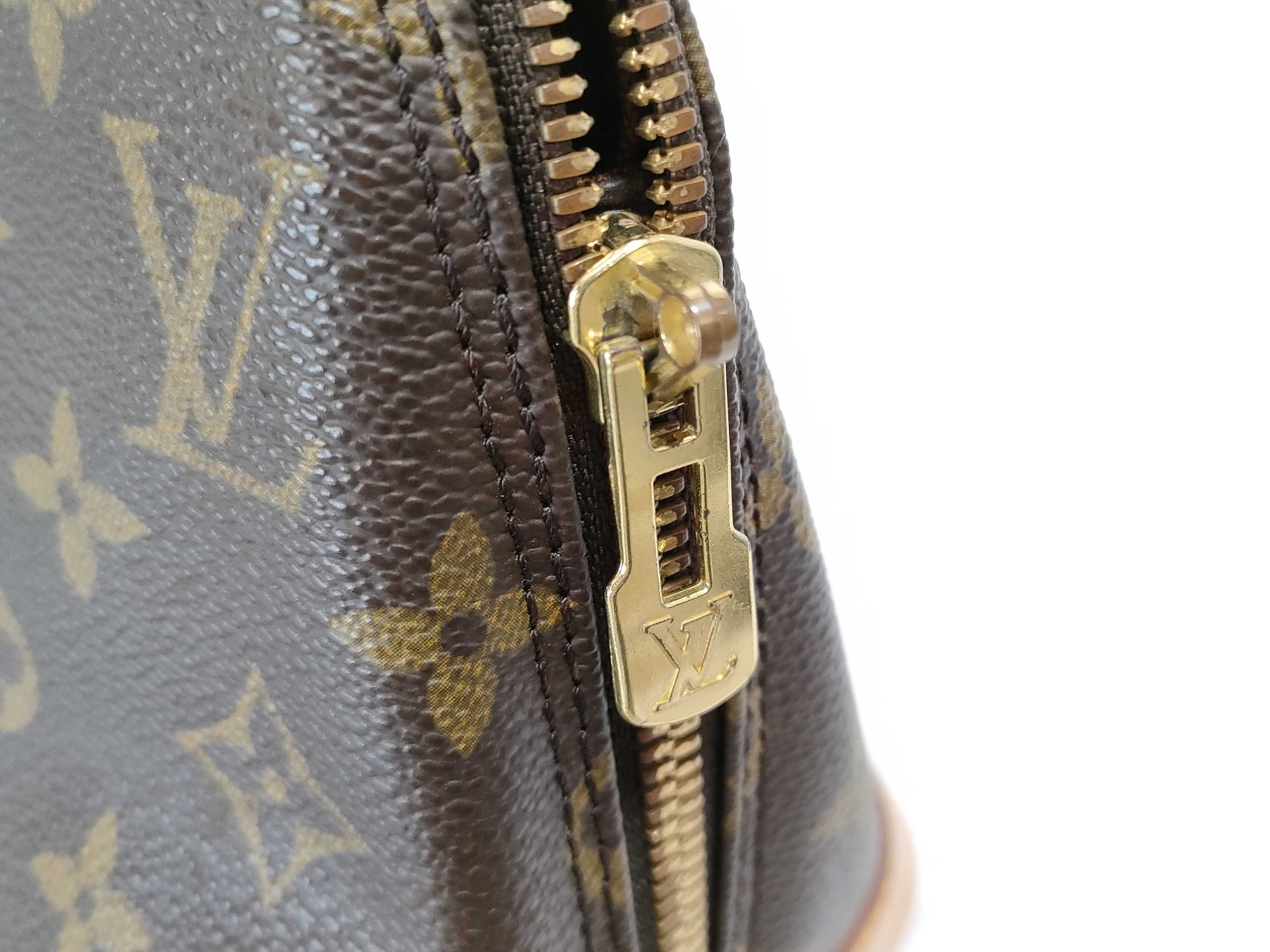 Louis Vuitton Alma, Brown, Canvas, handbag