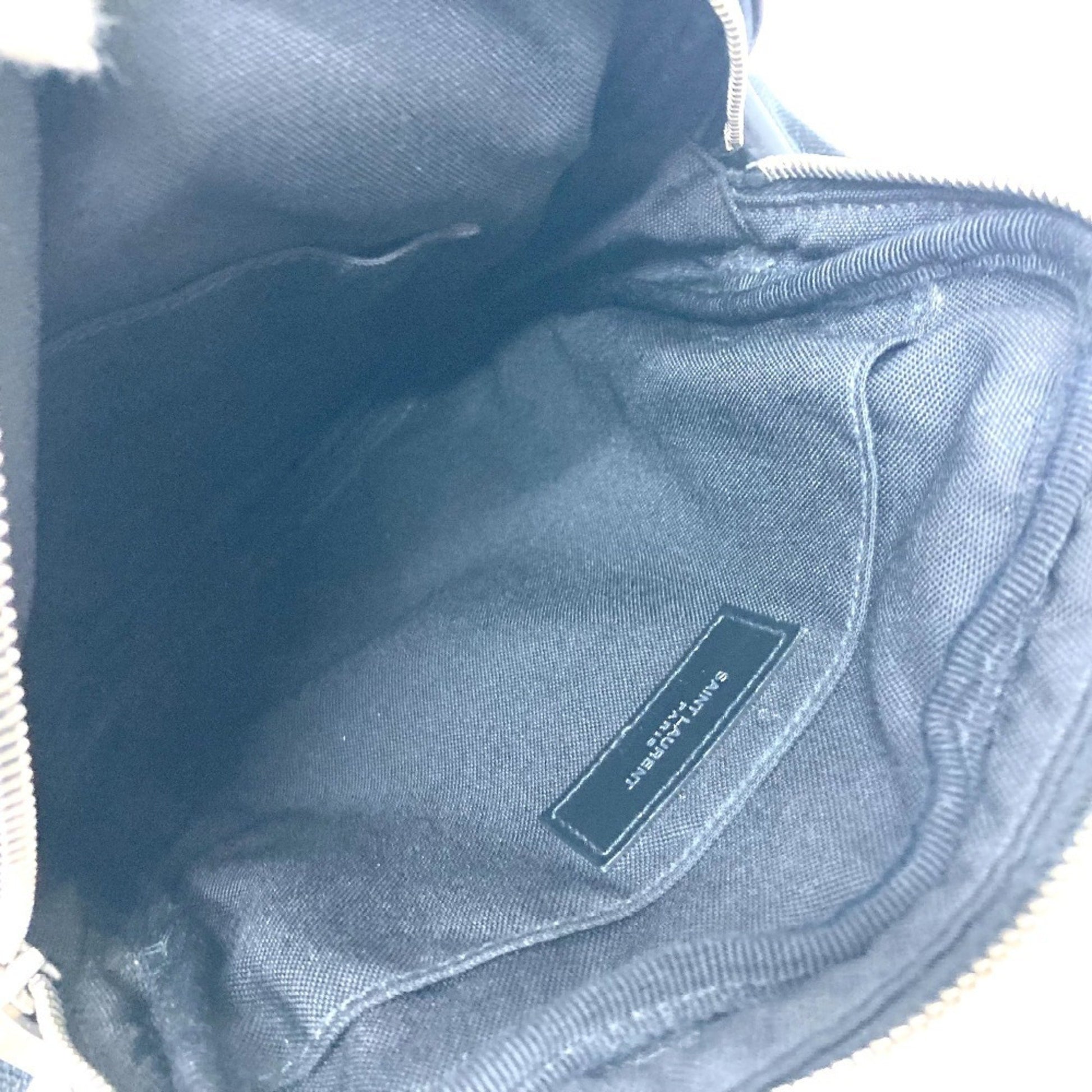 Saint Laurent Rivington, Black, Canvas, shoulder