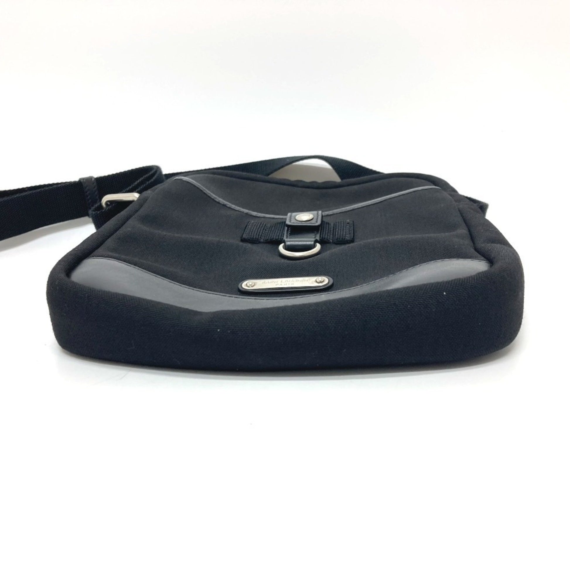 Saint Laurent Rivington, Black, Canvas, shoulder