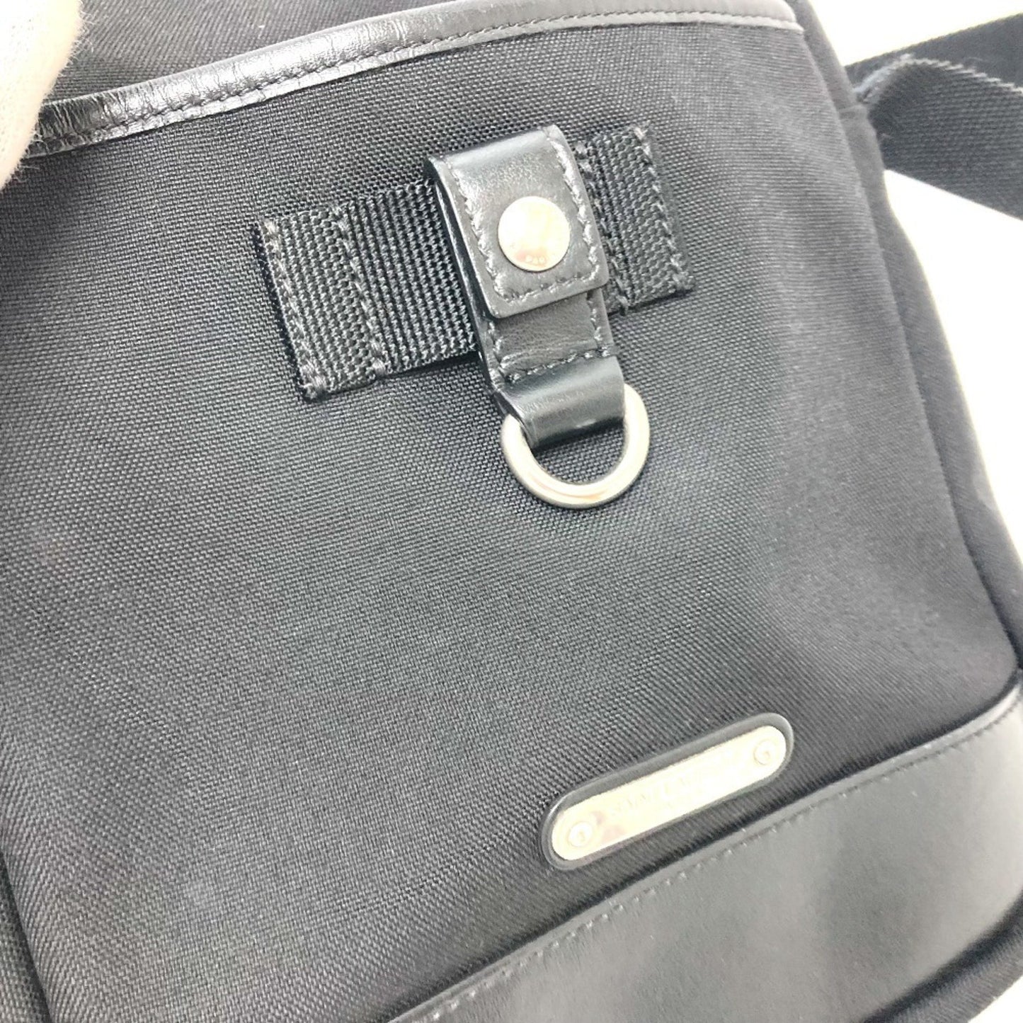 Saint Laurent Rivington, Black, Canvas, shoulder