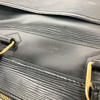 Louis Vuitton Deauville, Black, Leather, handbag