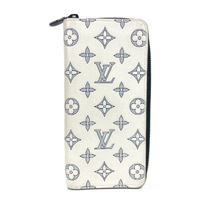 Louis Vuitton Zippy Wallet Vertical, White, Leather, wallet