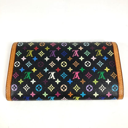 Louis Vuitton Porte tresor international, Black, Canvas, wallet