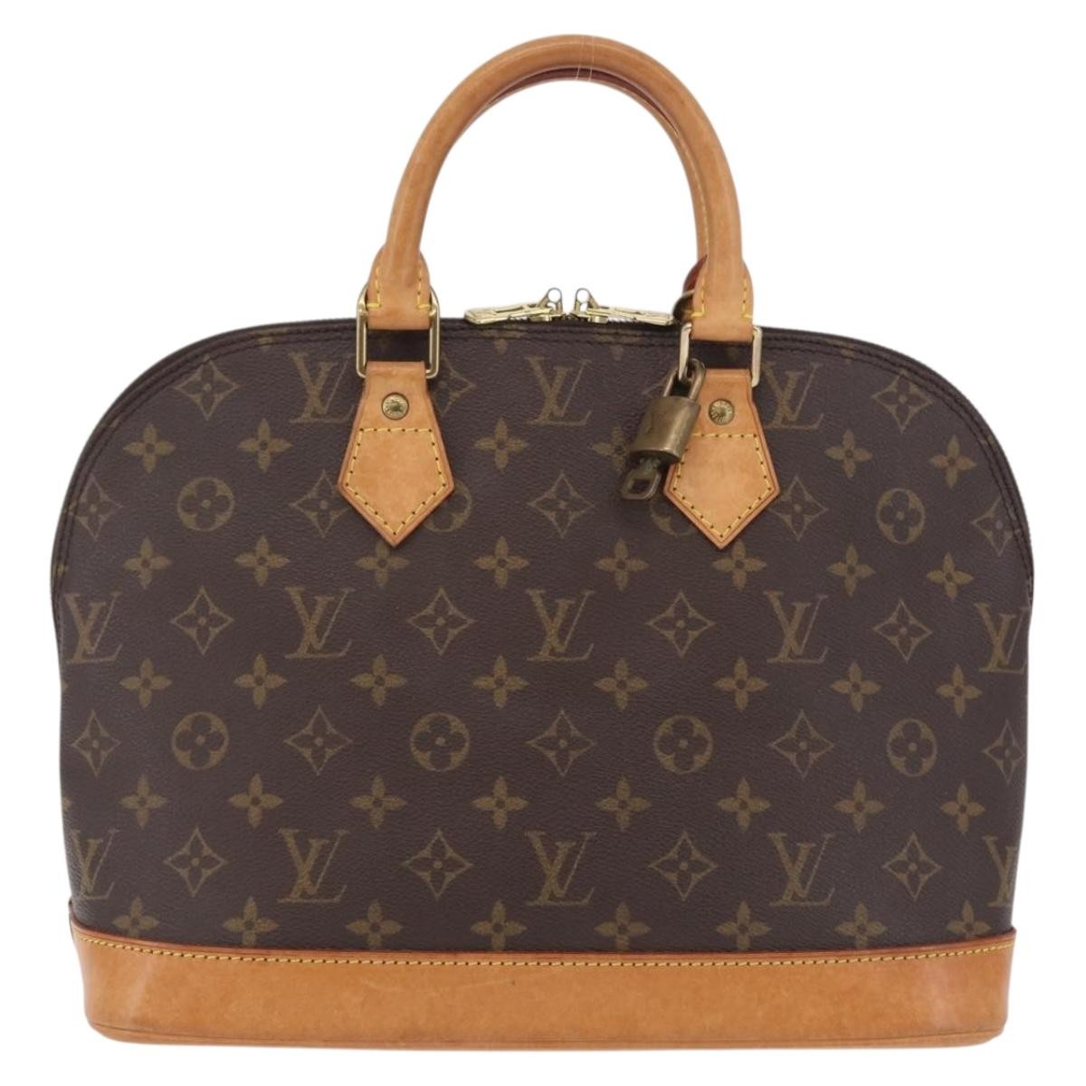 Louis Vuitton Alma Monogram Canvas, Brown, Canvas, Handbag