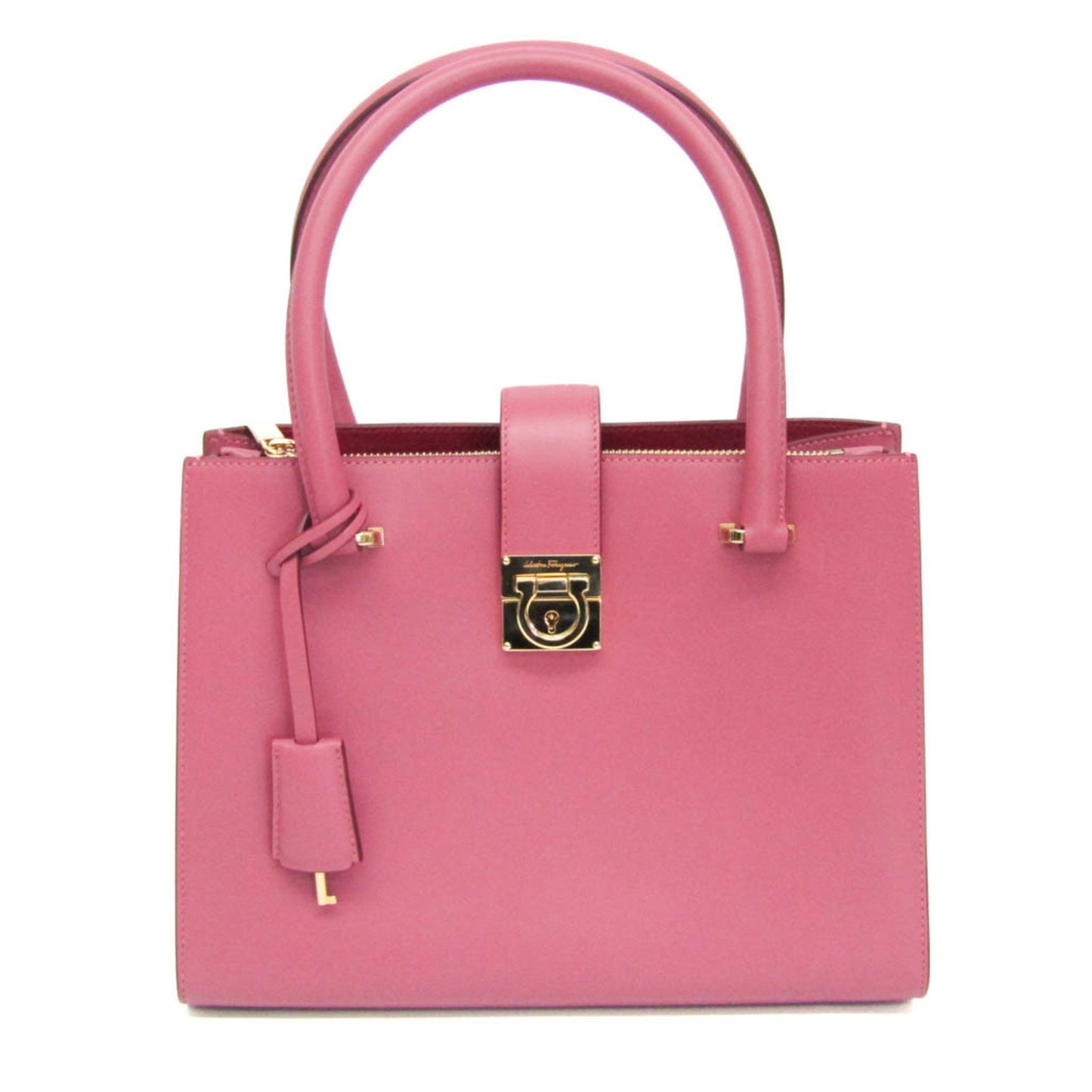 Salvatore Ferragamo Gancini, Pink, Leather, handbag