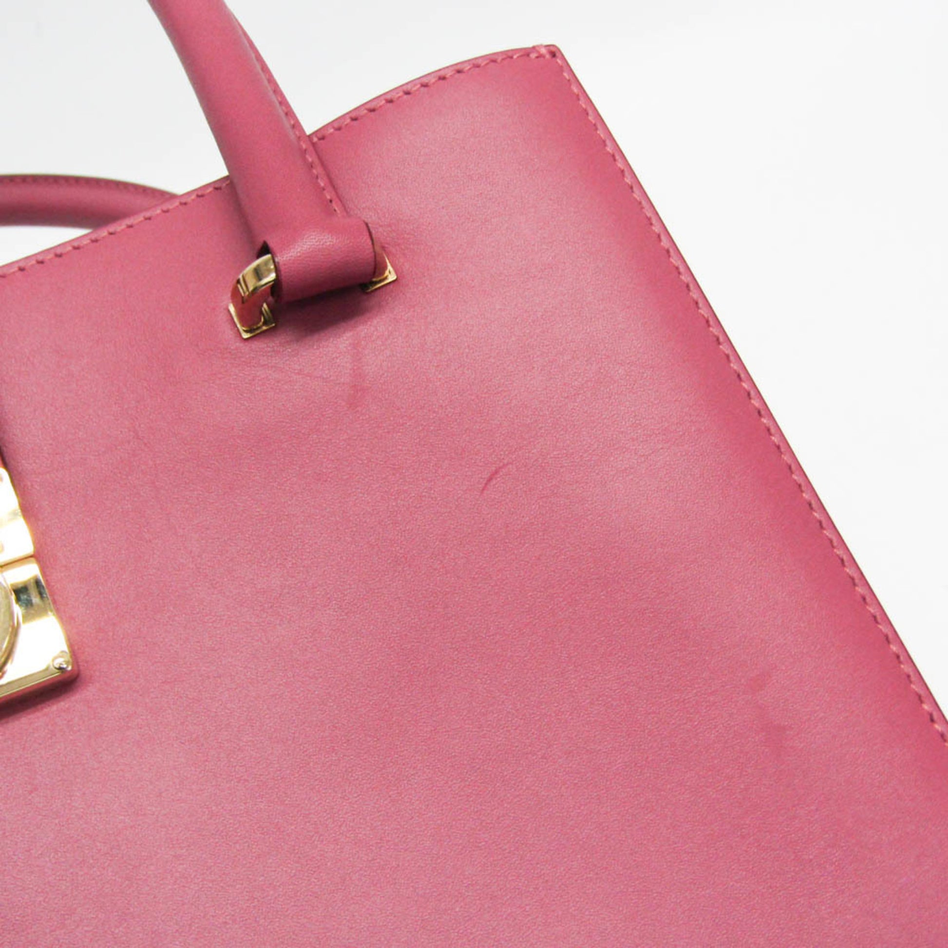 Salvatore Ferragamo Gancini, Pink, Leather, handbag