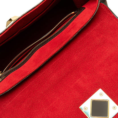Louis Vuitton Bergamo, Brown, Canvas, shoulder