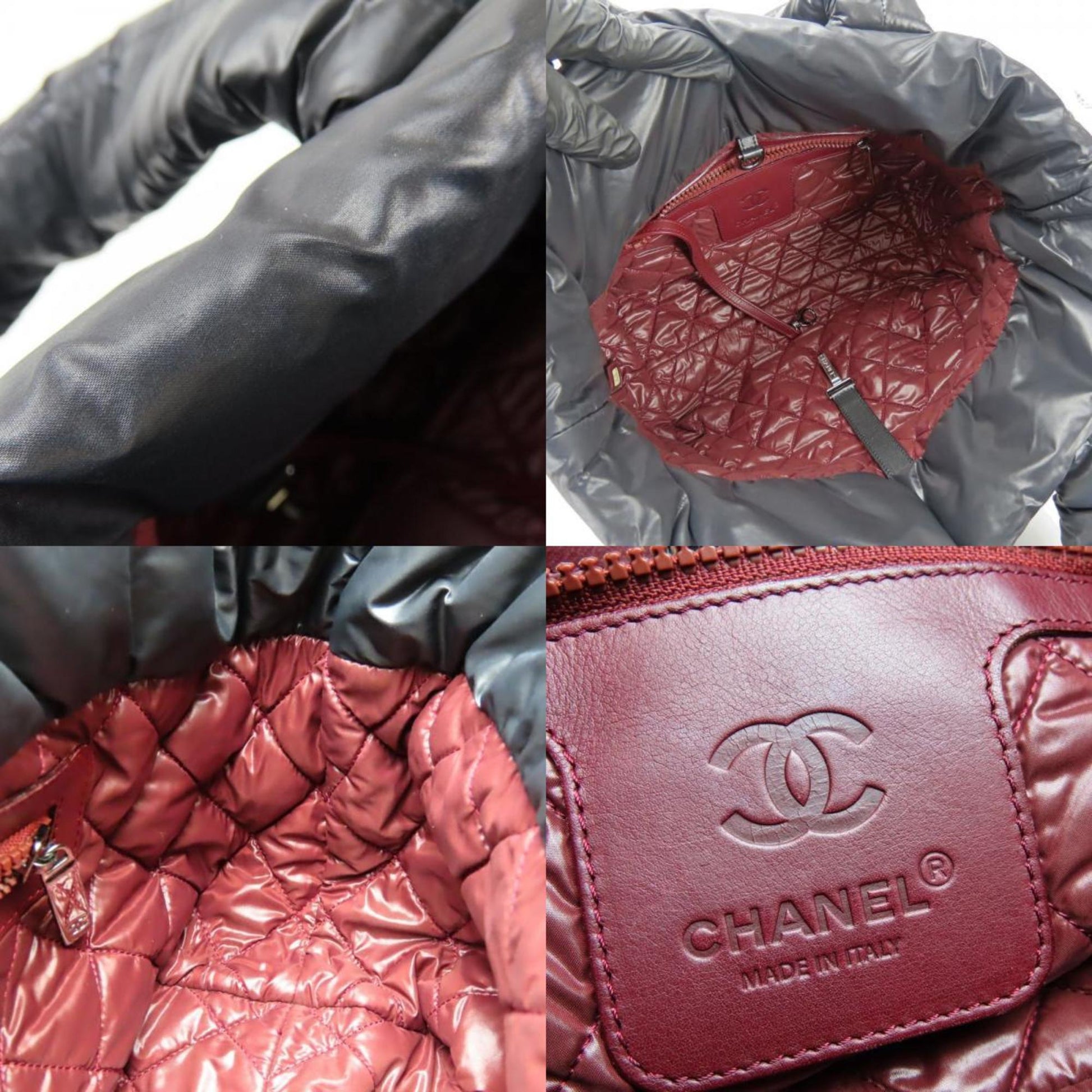 Chanel Coco Cocoon, Black, NYLON, tote