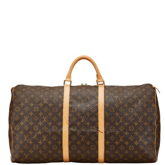 Louis Vuitton Keepall 60, Brown, Canvas, travel