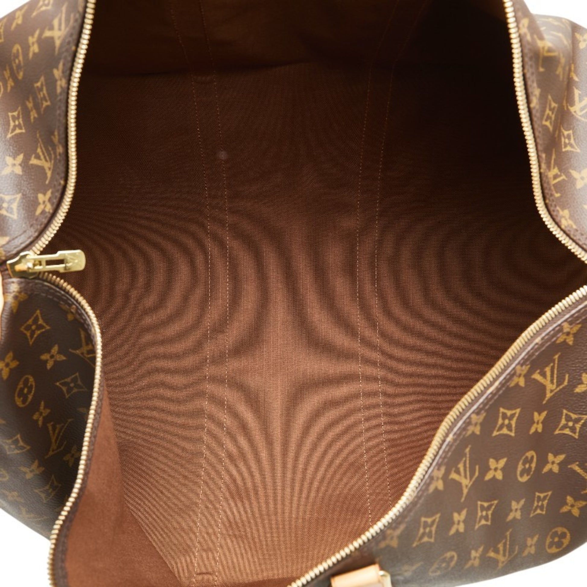 Louis Vuitton Keepall 60, Brown, Canvas, travel