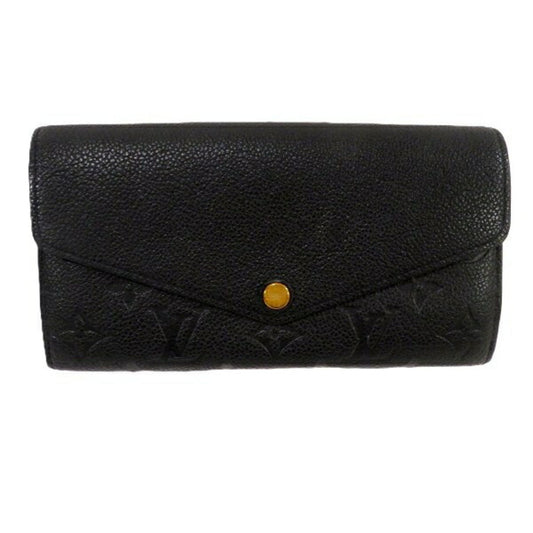 Louis Vuitton Sarah, Black, Leather, wallet