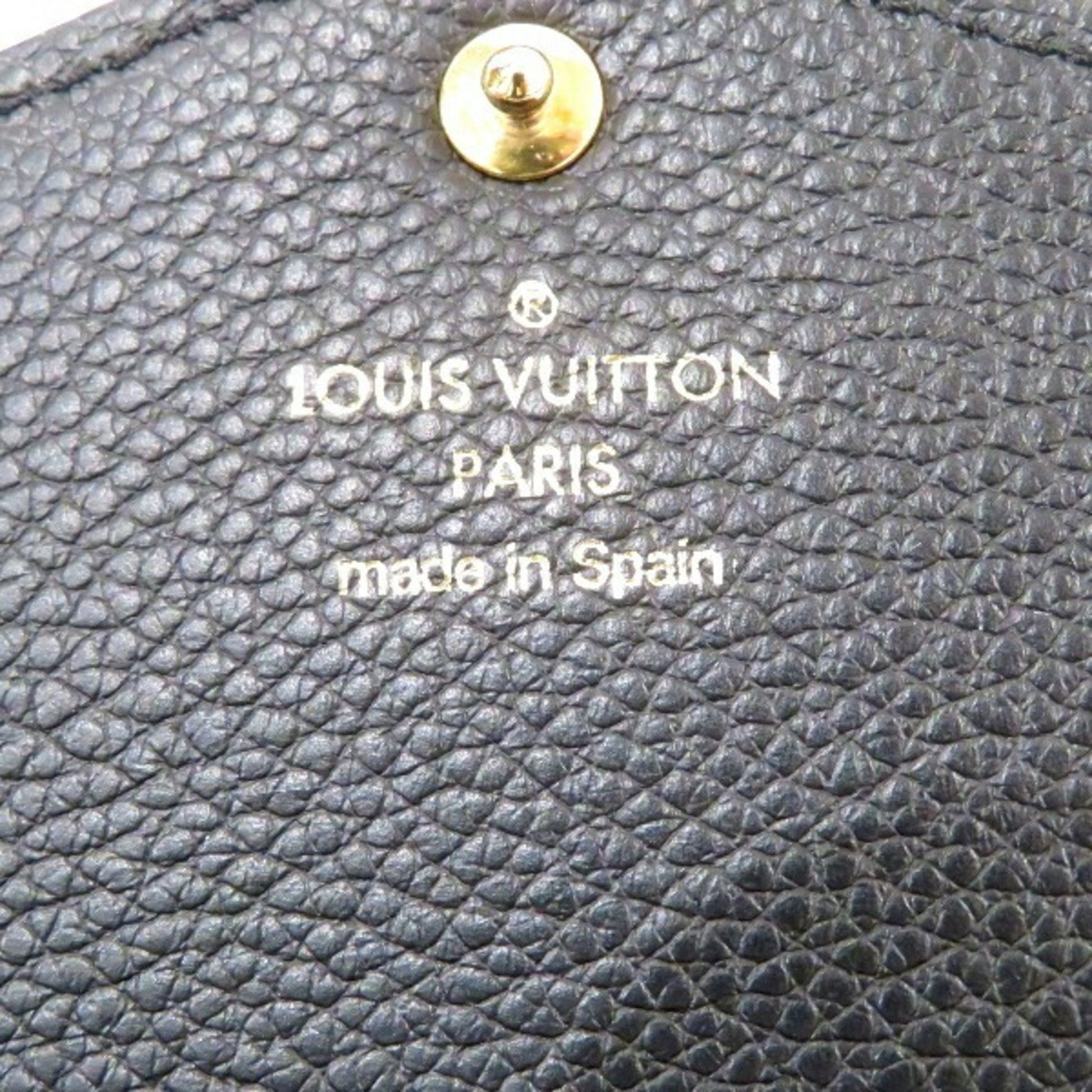 Louis Vuitton Sarah, Black, Leather, wallet