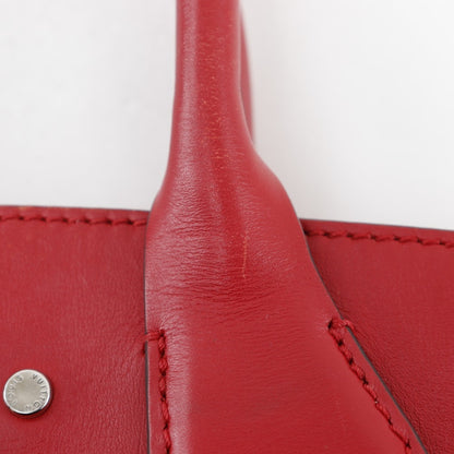 Louis Vuitton City steamer, Red, Leather, handbag