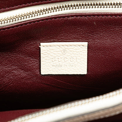 Gucci Horsebit, White, Leather, handbag
