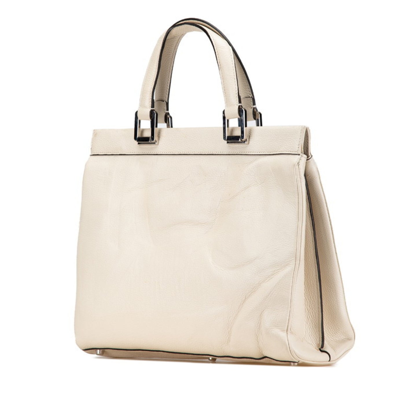 Gucci Horsebit, White, Leather, handbag