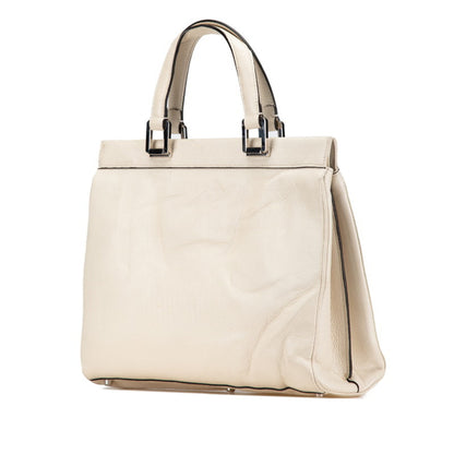 Gucci Horsebit, White, Leather, handbag