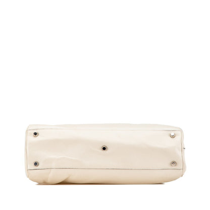 Gucci Horsebit, White, Leather, handbag