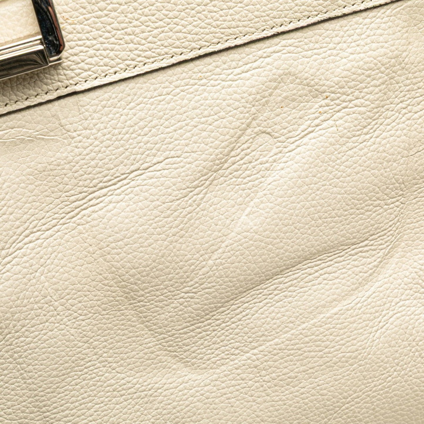 Gucci Horsebit, White, Leather, handbag