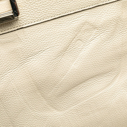 Gucci Horsebit, White, Leather, handbag