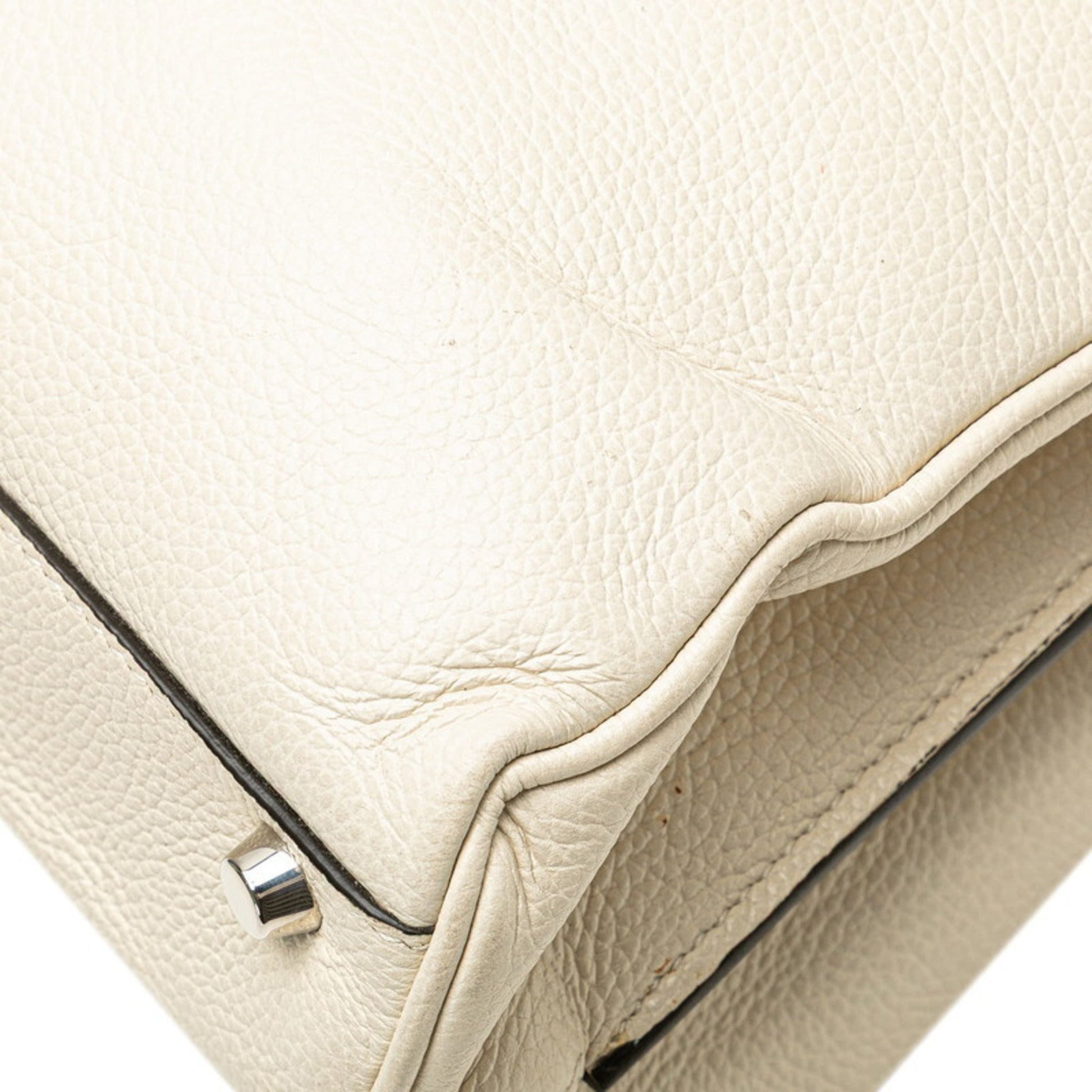Gucci Horsebit, White, Leather, handbag