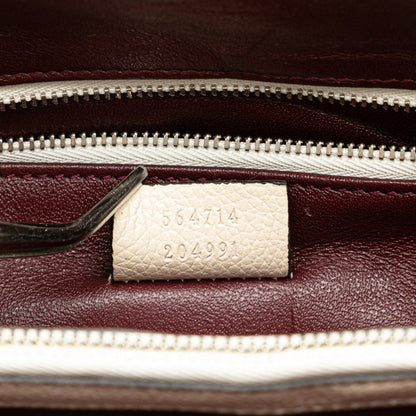 Gucci Horsebit, White, Leather, handbag