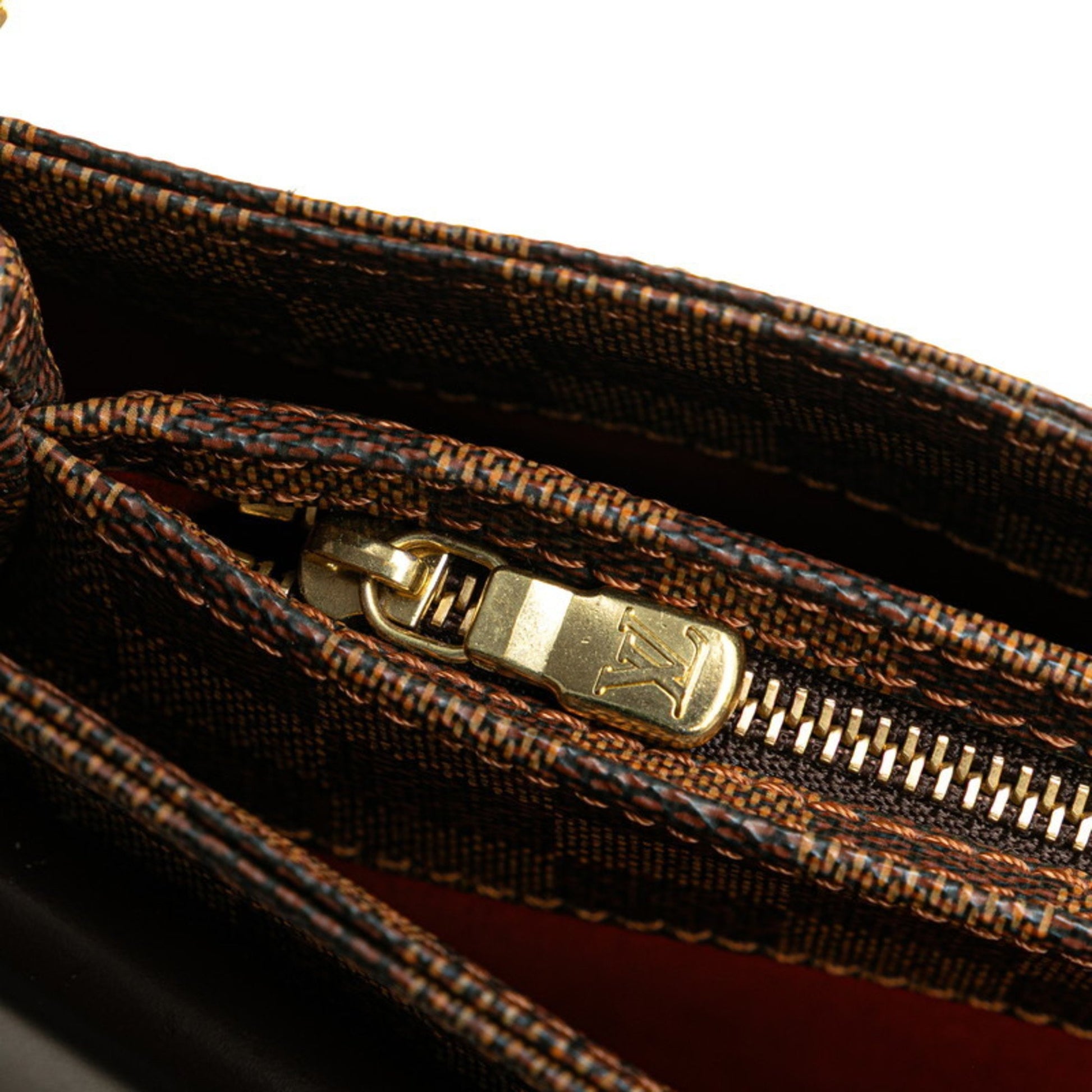 Louis Vuitton Aubagne, Brown, Canvas, shoulder