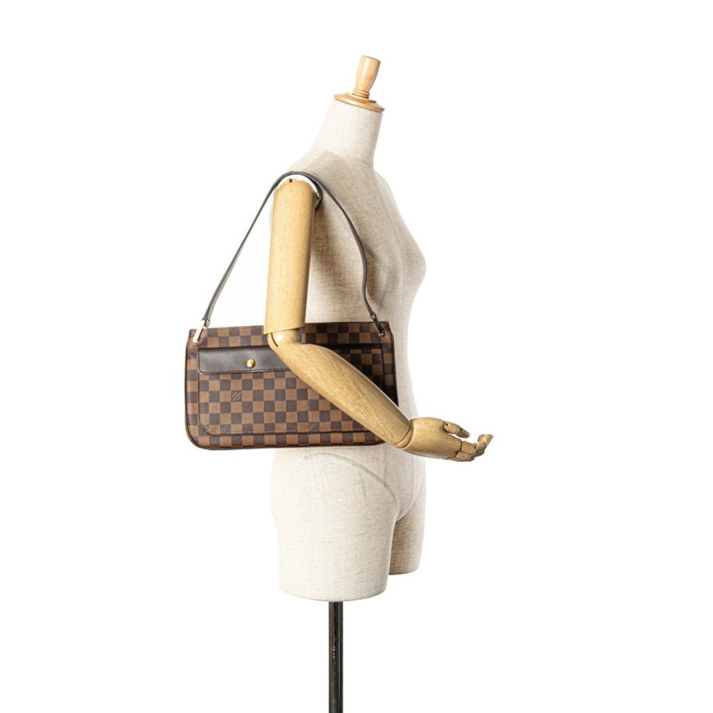 Louis Vuitton Aubagne, Brown, Canvas, shoulder