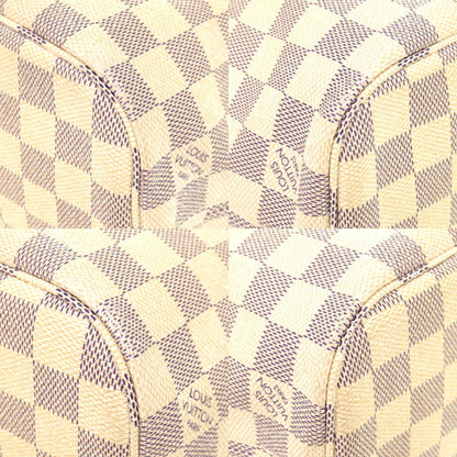 Louis Vuitton Neverfull PM, White, Canvas, tote
