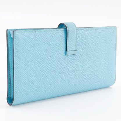 Hermès Béarn, Blue, Leather, wallet