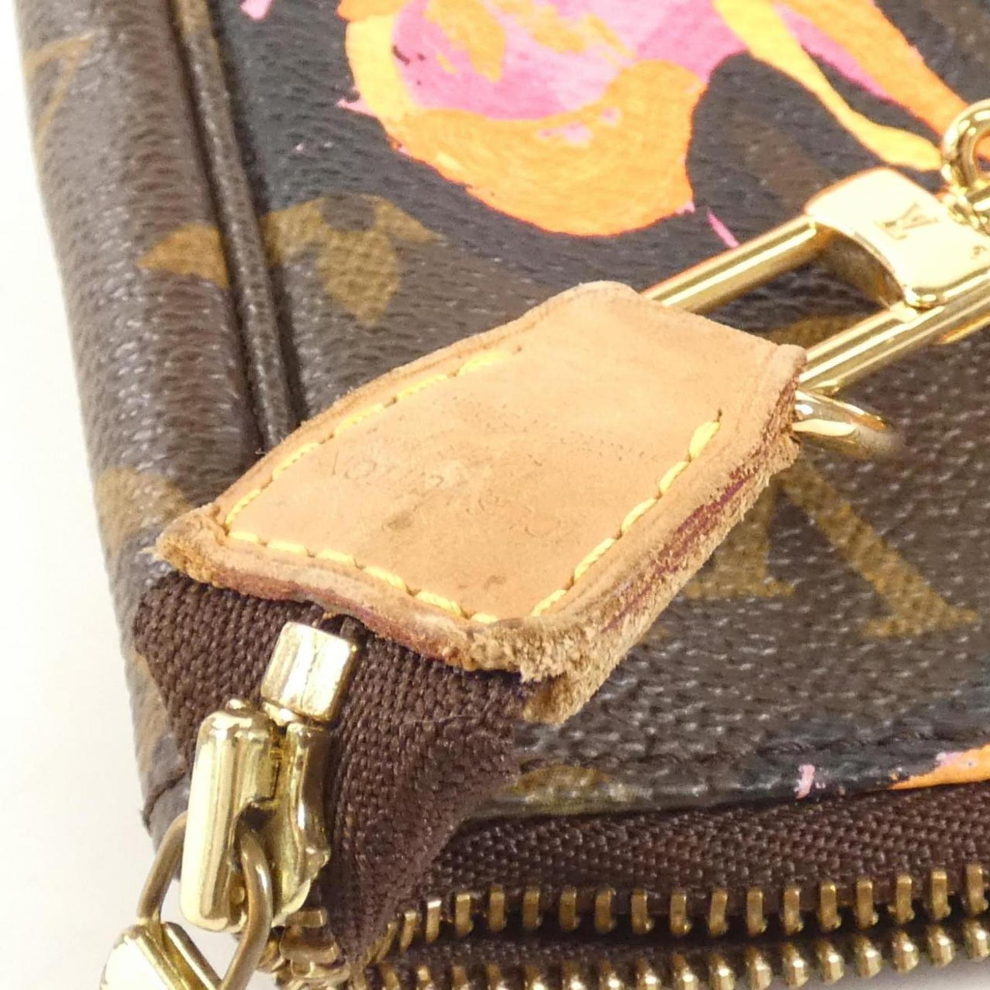 Louis Vuitton Pochette Accessoire, Brown, Canvas, clutch