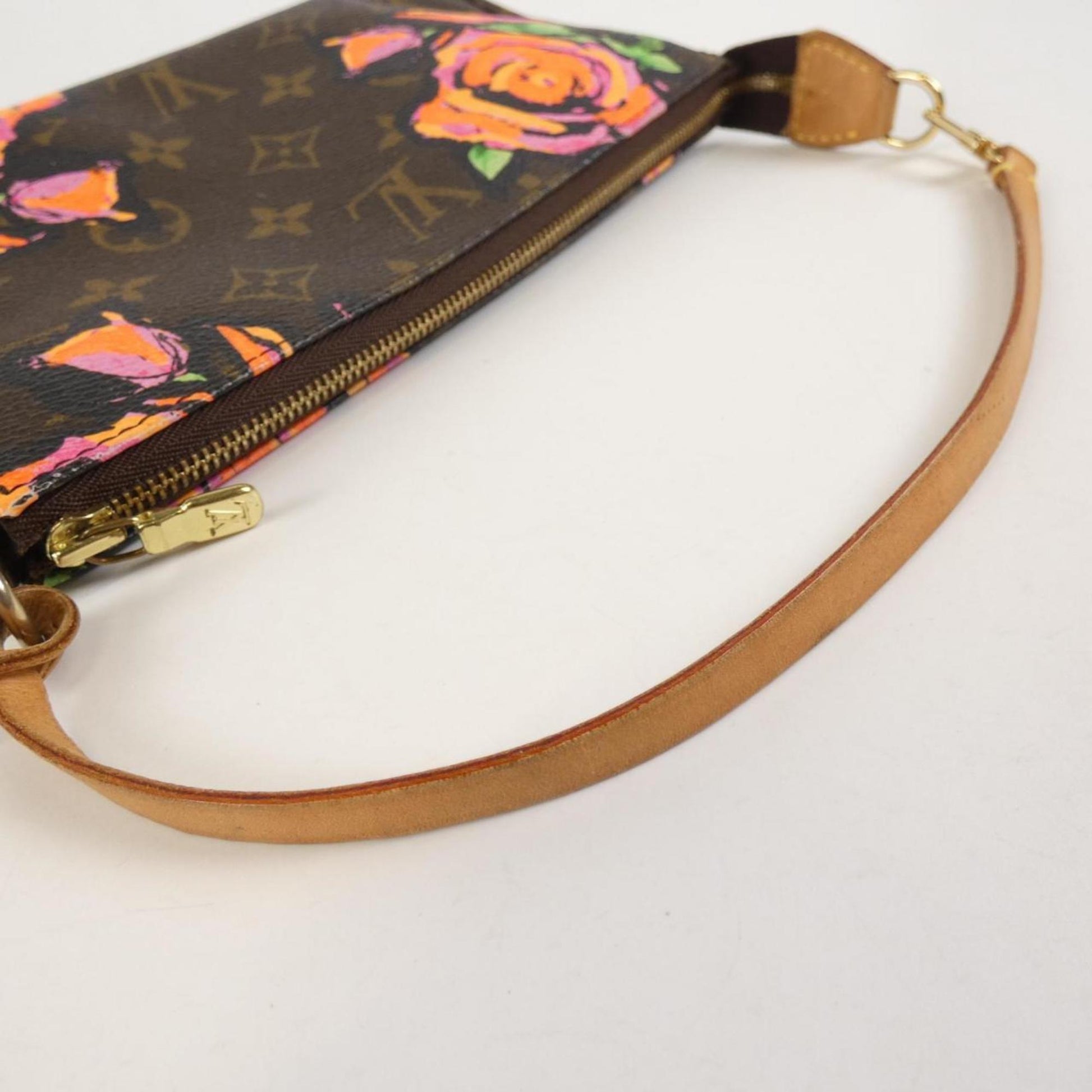 Louis Vuitton Pochette Accessoire, Brown, Canvas, clutch