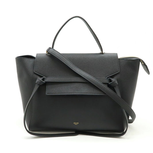 Céline Belt, Black, Leather, handbag