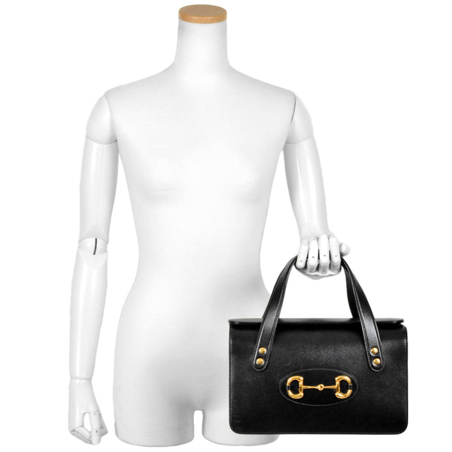 Gucci Horsebit, Black, Leather, handbag