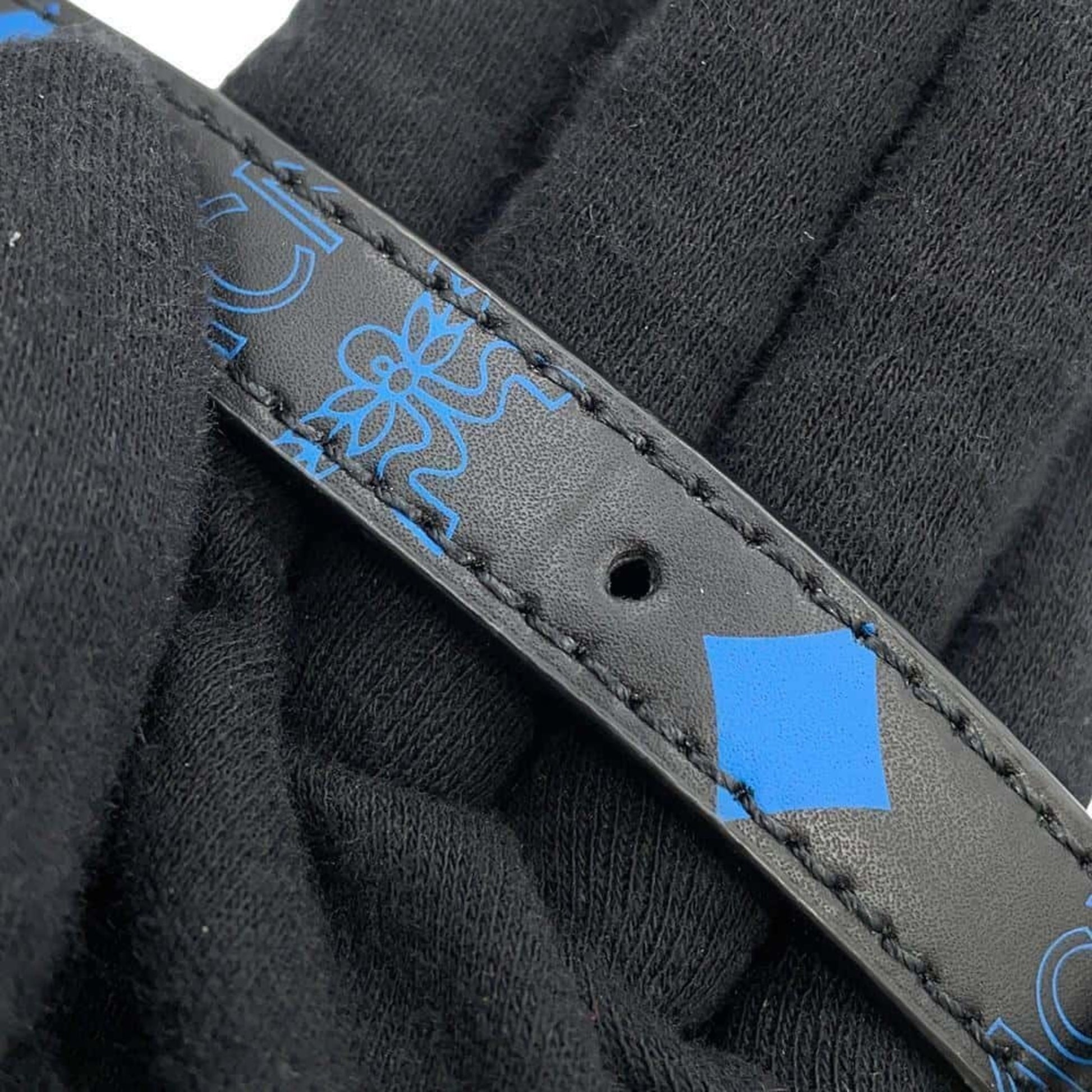 MCM, Blue, Leather, shoulder