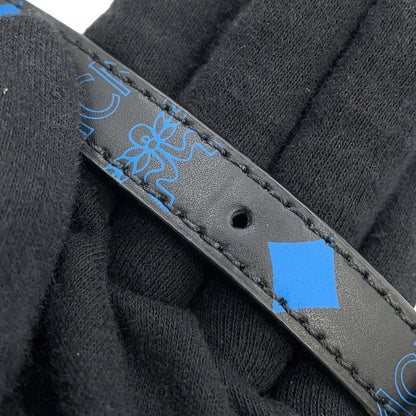 MCM, Blue, Leather, shoulder