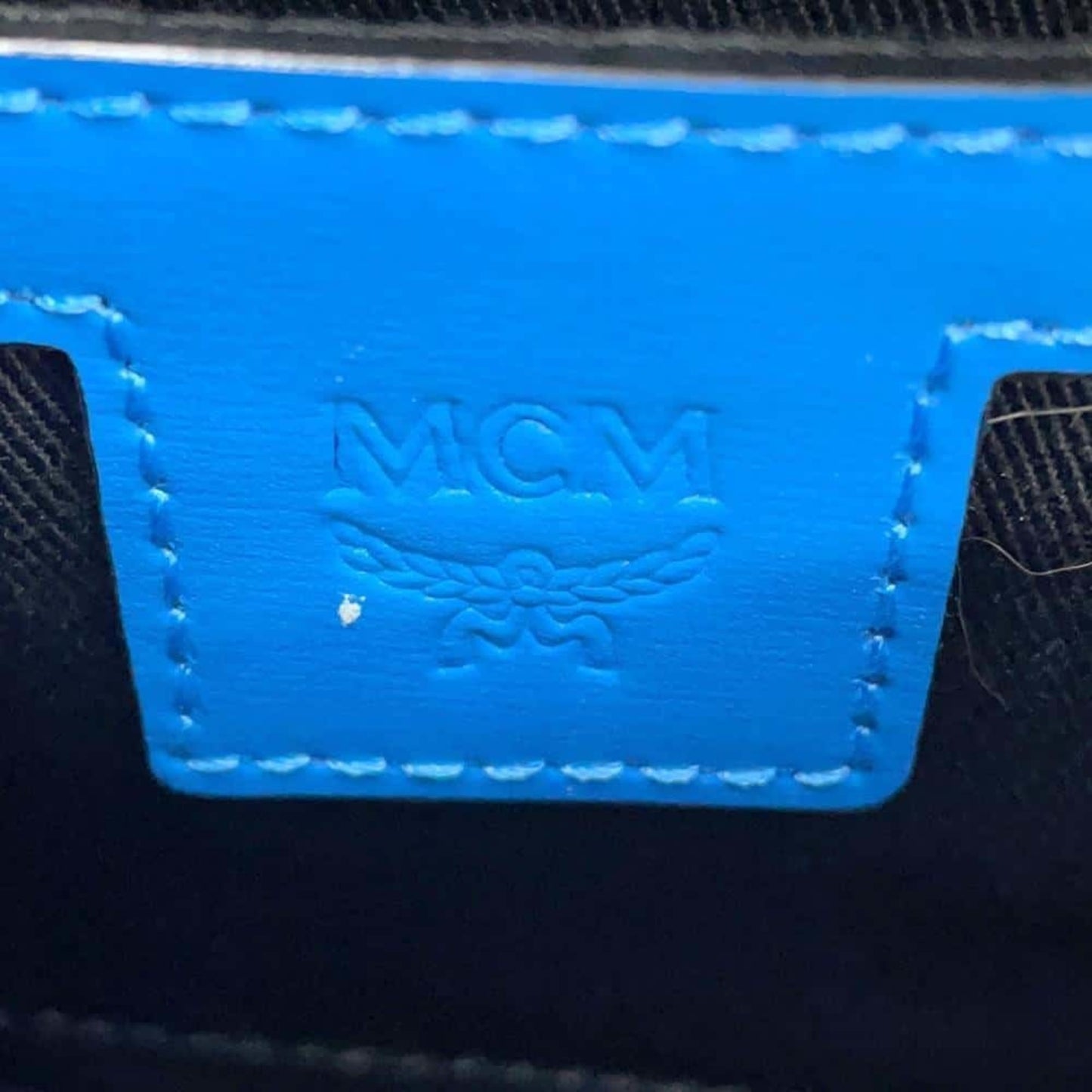 MCM, Blue, Leather, shoulder