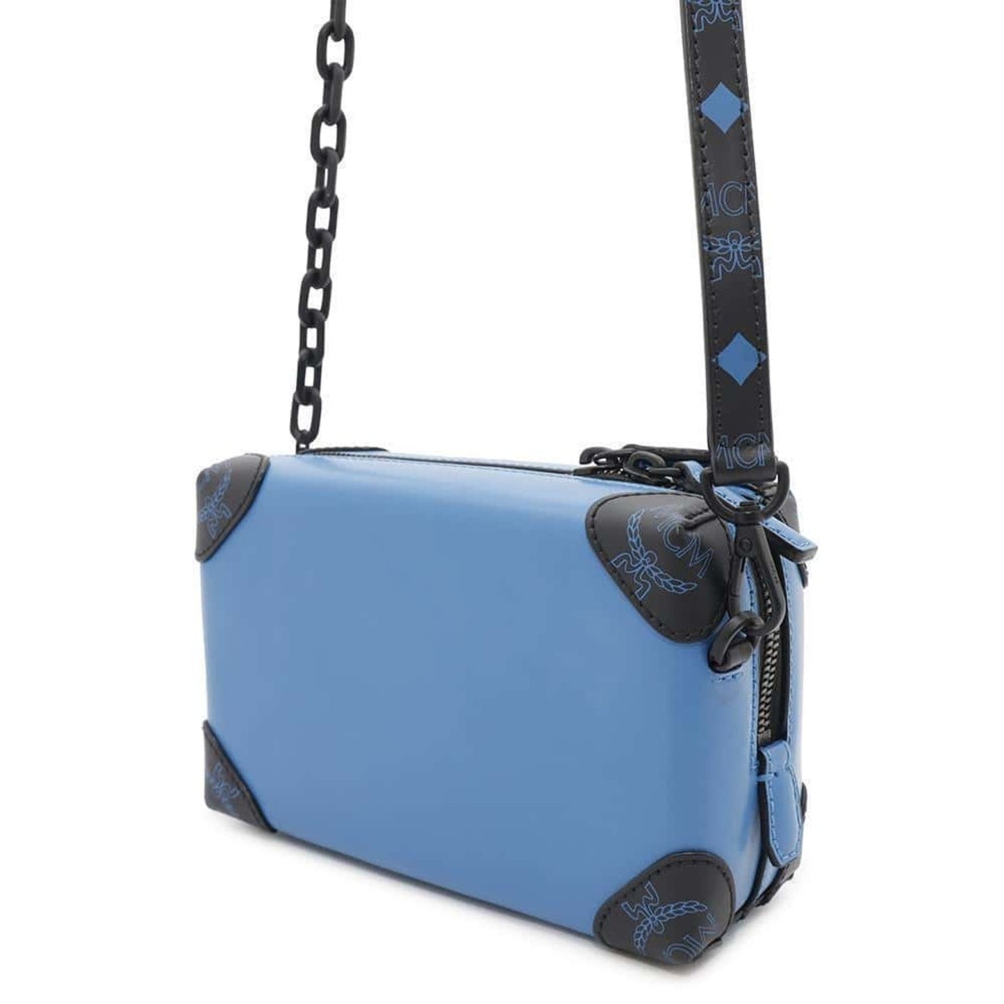 MCM, Blue, Leather, shoulder