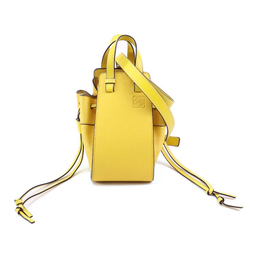 Loewe Hammock mini, Yellow, Leather, handbag