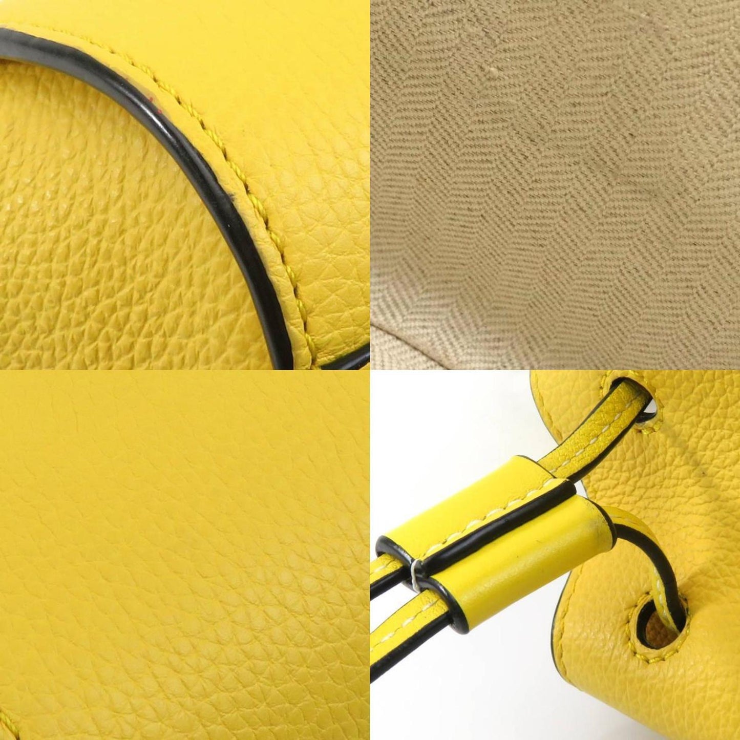 Loewe Hammock mini, Yellow, Leather, handbag