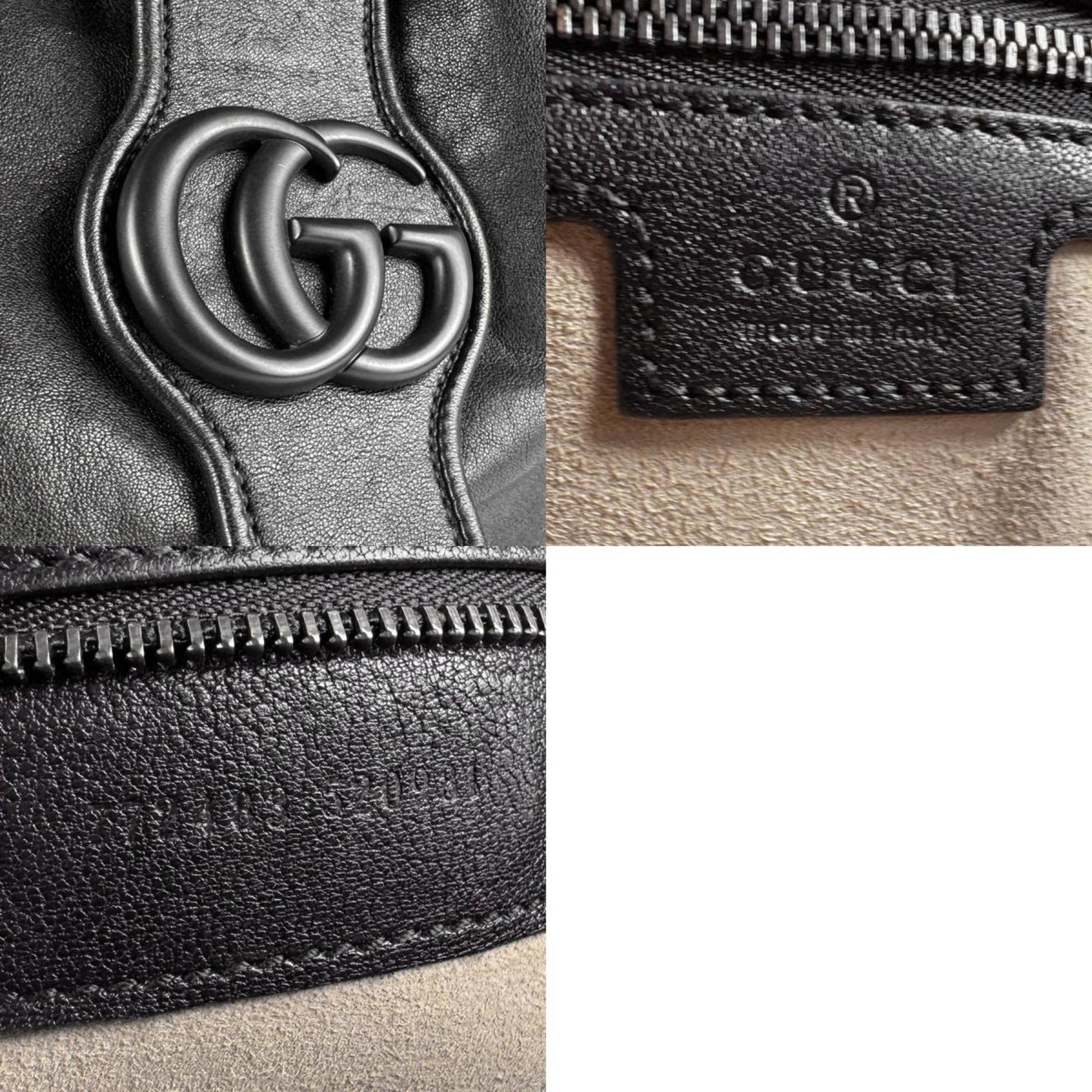 Gucci GG Marmont, Black, Leather, shoulder