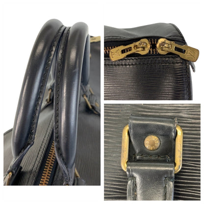 Louis Vuitton Keepall 55, Black, Leather, travel