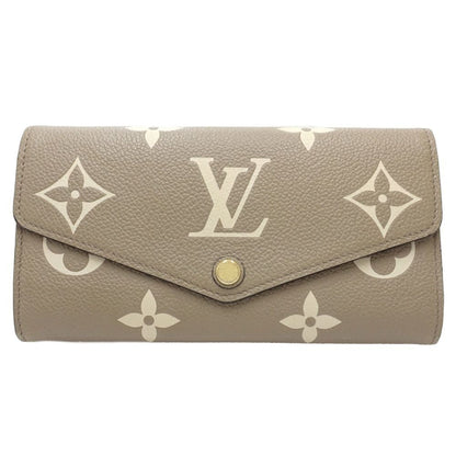 Louis Vuitton Portefeuille Sarah, Beige, Leather, wallet