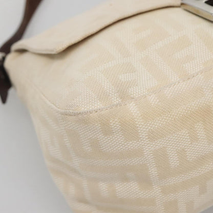 Fendi Mamma Baguette, Beige, Canvas, shoulder