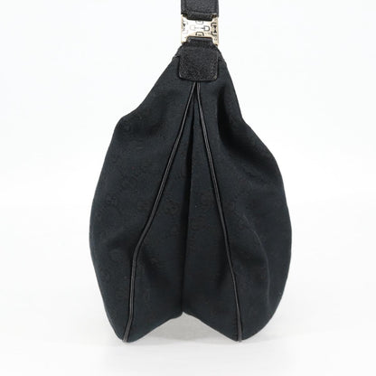 Gucci GG canvas, Black, Canvas, shoulder
