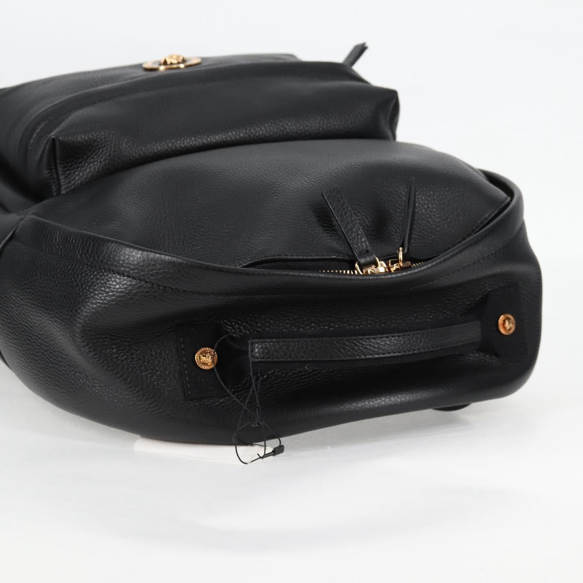 Versace Medusa, Black, Leather, backpack